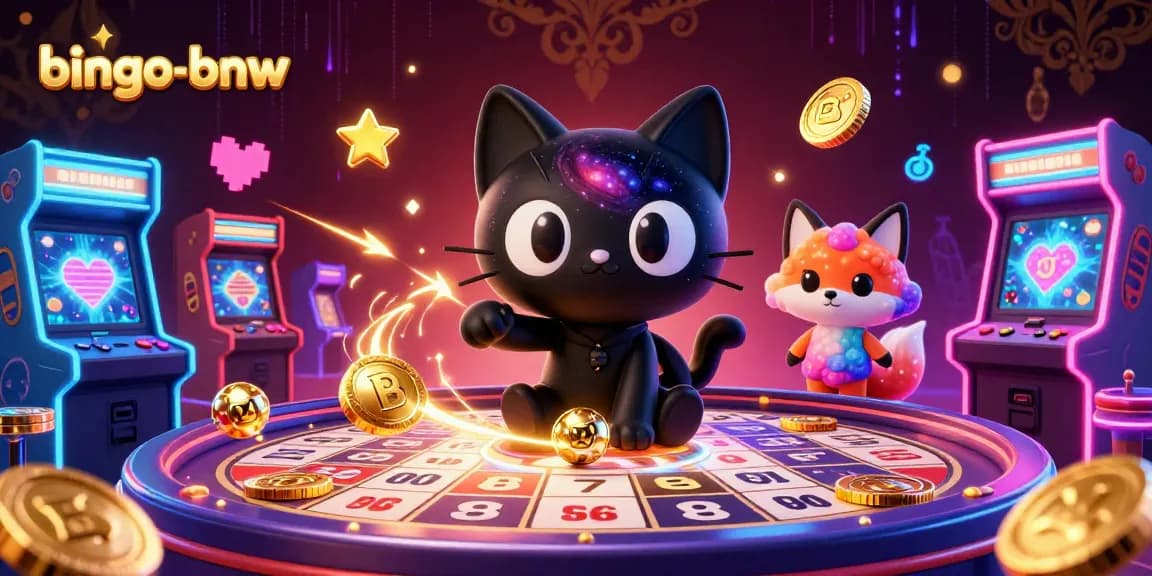 Engage in exhilarating bingo-action with bingo-bnw's vibrant cosmic scene featuring a black hole cat.