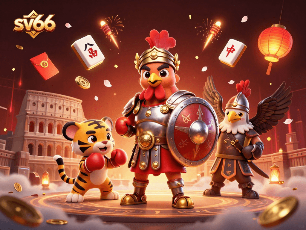 Experience sv66's exciting online gaming with vibrant characters and rich casino elements.