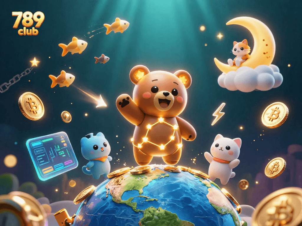 Play engaging games at 789 club while being mesmerized by a cosmic scene of winning coins.