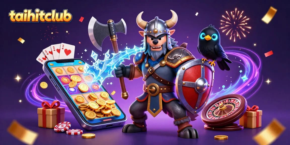 Spin slots in excitement with taihitclub's vibrant Viking warrior and ice-breathing dragon illustration