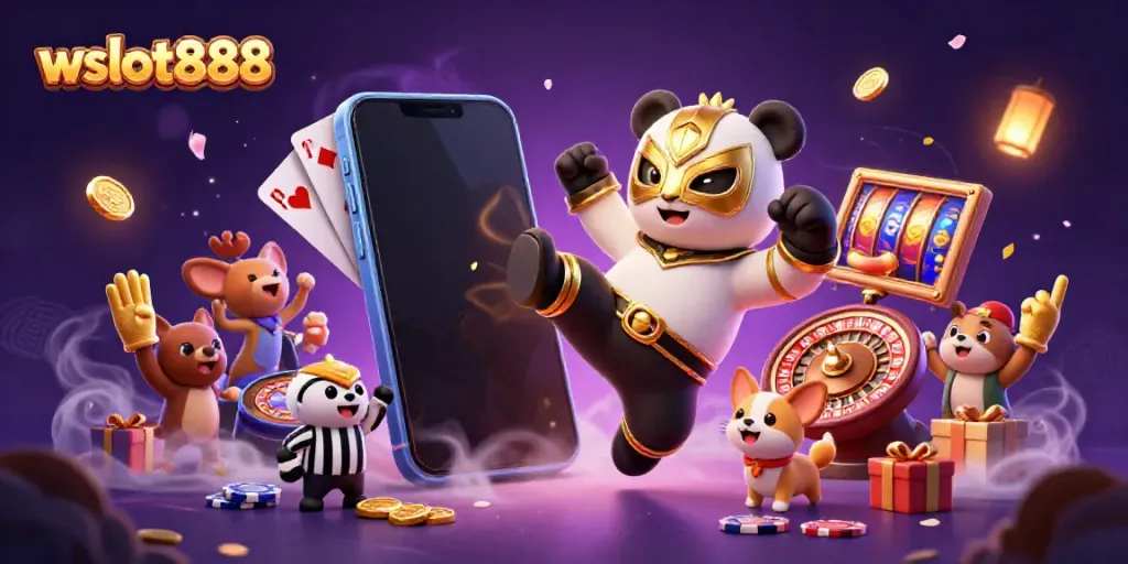 Wslot888 menghibur penonton dengan panda pegulat dan chihuahua wasit dalam pertandingan slot yang bersemangat.