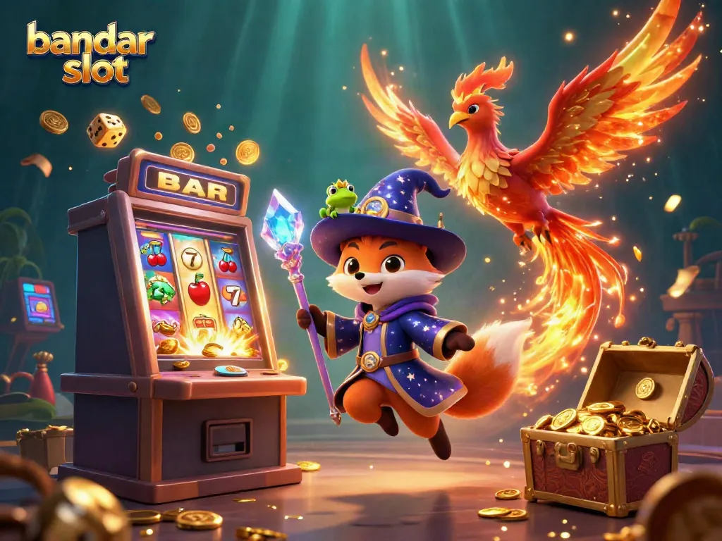 Rasakan keseruan bermain bandar slot dengan slot machine yang memancar koin keberuntungan di RAJABANDOT
