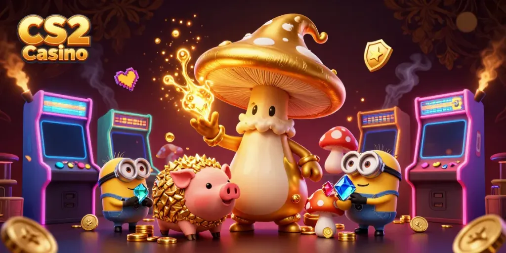 Experience thrilling CS2 Casino gameplay with immersive 3D characters and vibrant gaming elements.