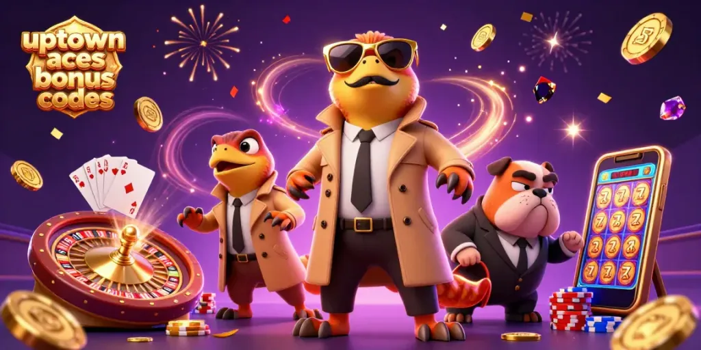 Win big with uptown aces bonus codes featuring cartoon raptors in a VIP casino