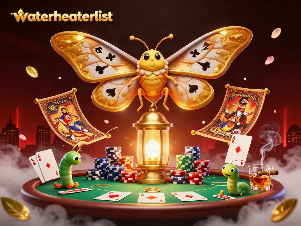 Engage with waterheaterlist's vibrant casino scene featuring dazzling playing cards and poker chips in action.