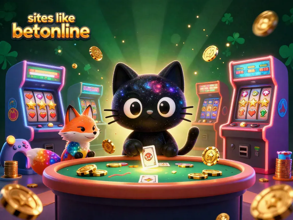 Engage in thrilling gameplay at sites like betonline with a cosmic casino scene featuring a black hole cat.
