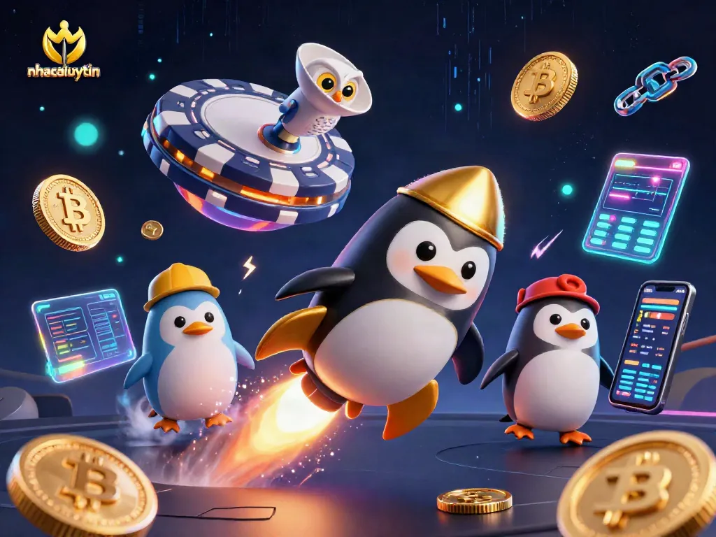 Experience gaming excitement with nhacaiuytin in a vibrant poker chip-themed space adventure.