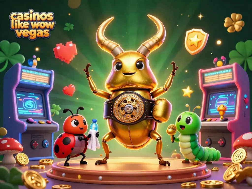 Experience thrilling gameplay at casinos like wow vegas with lively characters in a vibrant casino atmosphere.