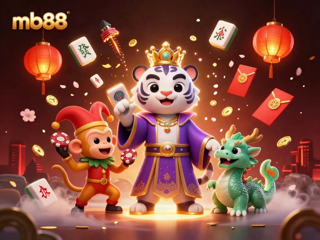 Experience thrilling entertainment with mb88's vibrant characters and dynamic casino elements.