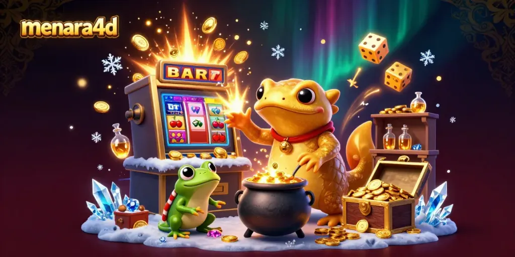 Experience thrilling jackpots with menara4d's enchanting casino adventure featuring magical characters!