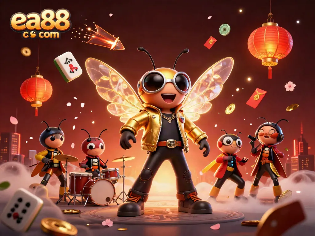 Experience winning strategies at ea88 com with this vibrant casino-themed illustration.