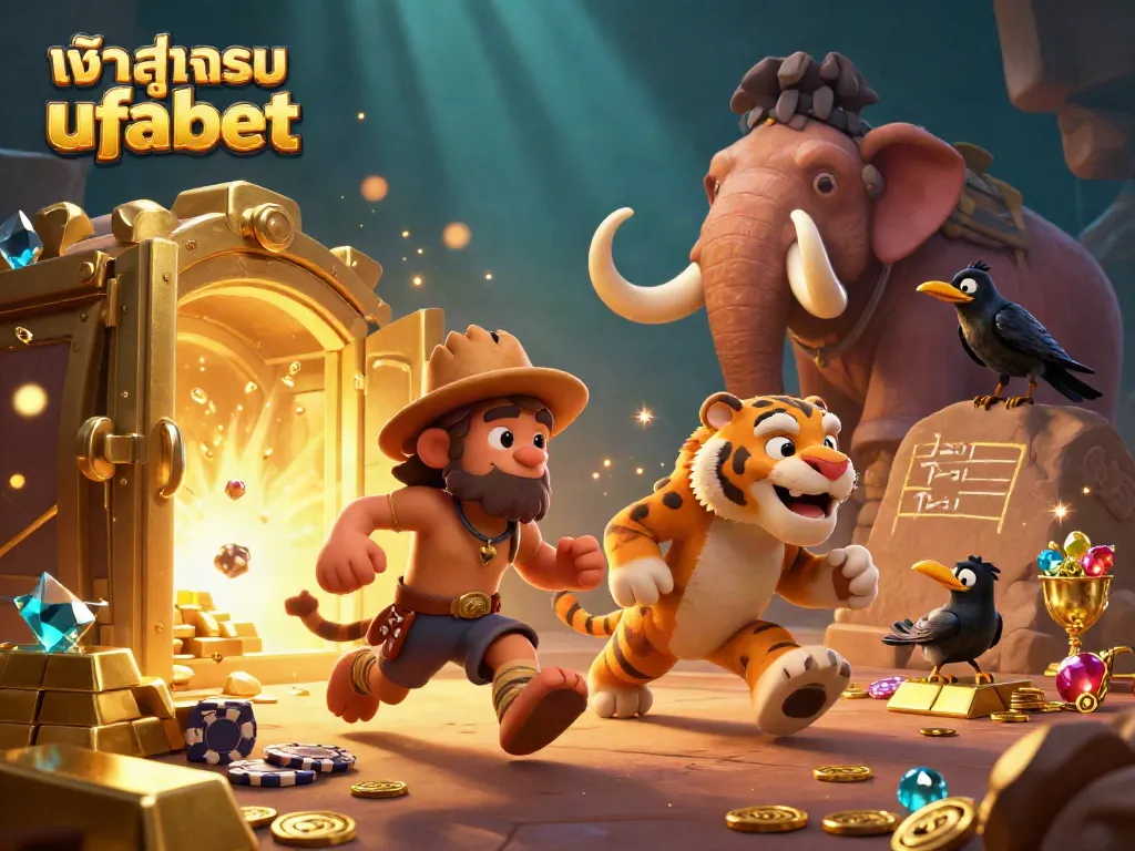 Engage in the excitement of gambling with เข้าสู่ระบบ ufabet featuring lively characters in a casino setting.
