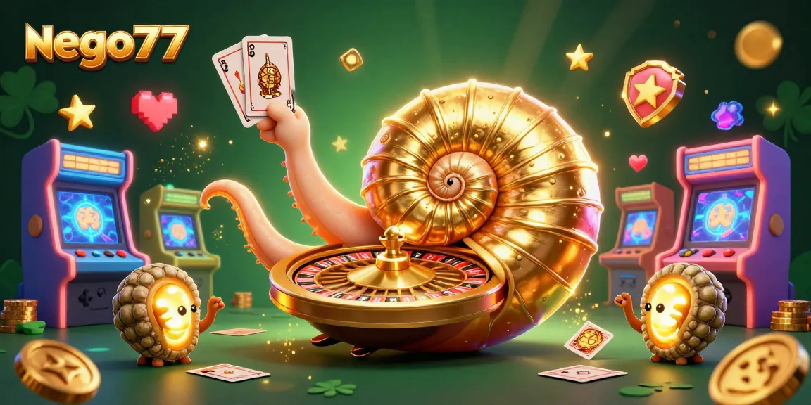 Nego77 engages players with a vibrant scene of a giant nautilus pirate winning big at the casino