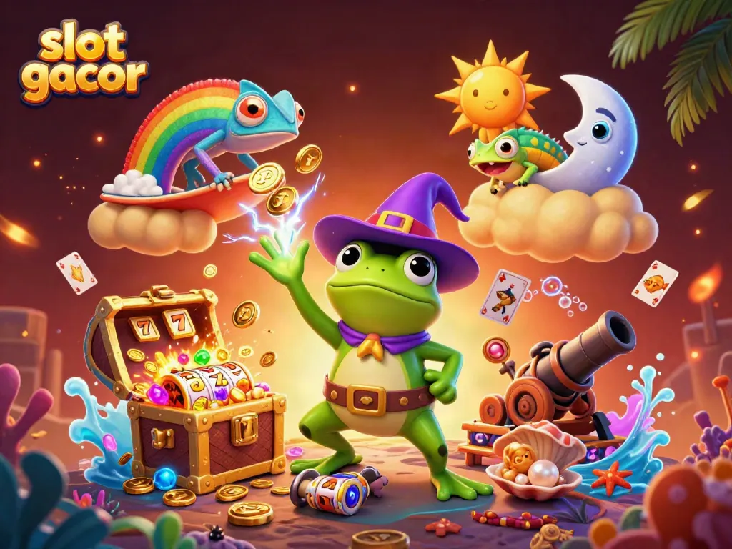 Win big with slot gacor at this vibrant online casino featuring detailed magical elements.