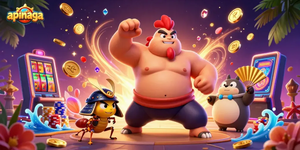 Spin the reels at apinaga's vibrant online casino with thrilling characters and exciting features.