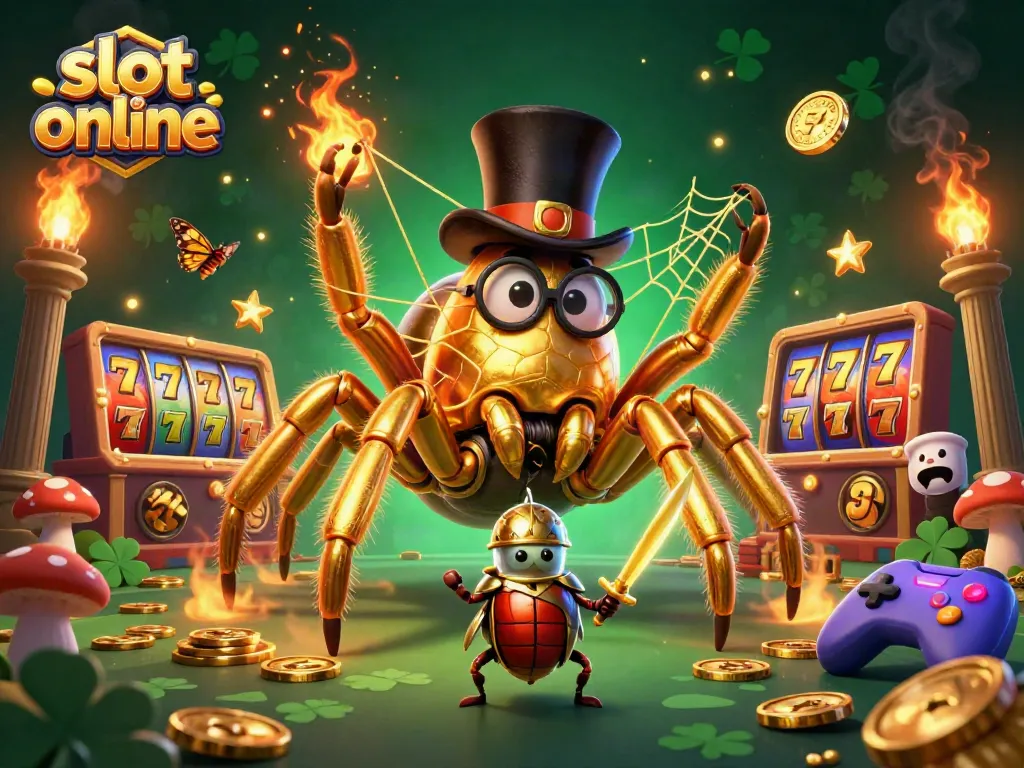 Engage in thrilling slot online adventures as cartoon characters entertain with vibrant casino elements.