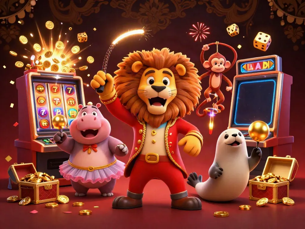 Harta138 menghadirkan keseruan jackpot dalam ilustrasi slot yang memukau dengan karakter lucu dan elemen kasino.