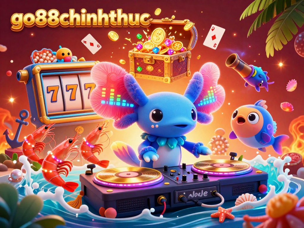 Engage with go88chinhthuc's casino excitement featuring vibrant 3D characters and a rich underwater treasure scene.