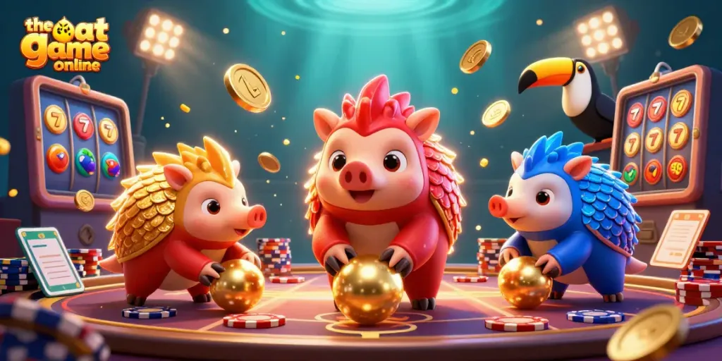 Experience the thrill of the goat game online with vibrant pangolins, golden slots, and casino excitement.