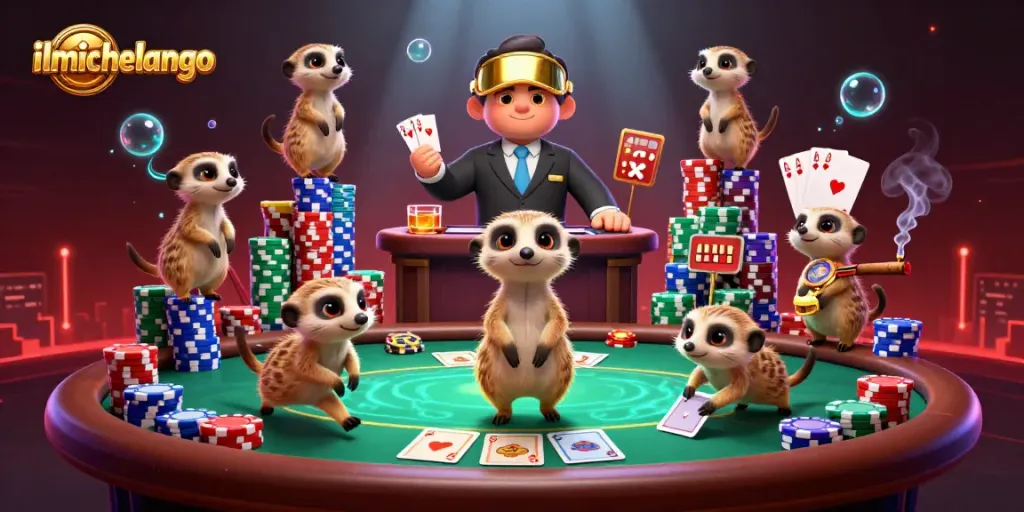 Engage in thrilling gameplay at ilmichelangelo's virtual casino, featuring vibrant character interactions.